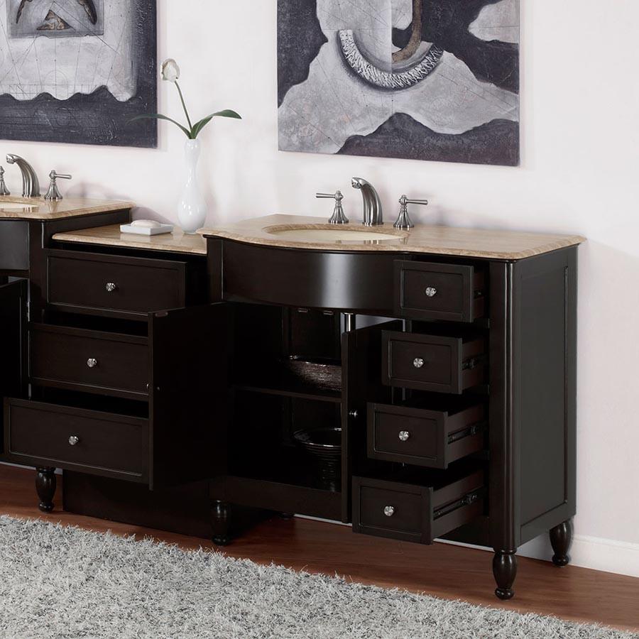Silkroad 58" Modern Single Sink Bathroom Vanity Vanity Silkroad Exclusive 
