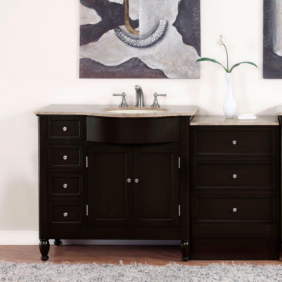 Silkroad 58" Modern Single Sink Bathroom Vanity Vanity Silkroad Exclusive 