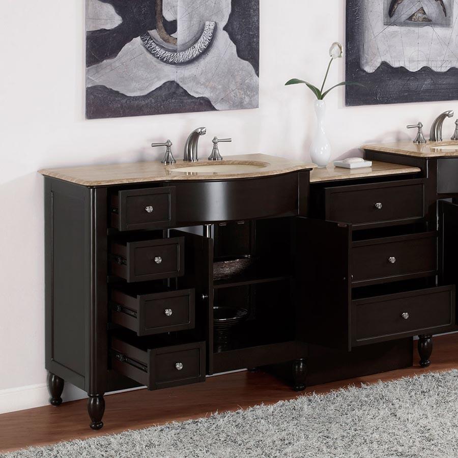 Silkroad 58" Modern Single Sink Bathroom Vanity Vanity Silkroad Exclusive 