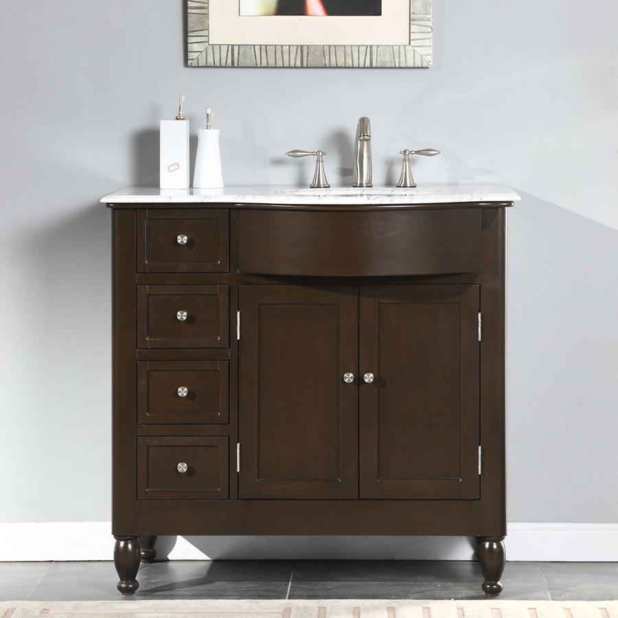 Silkroad 38" Modern Single Sink Bathroom Vanity Vanity Silkroad Exclusive 