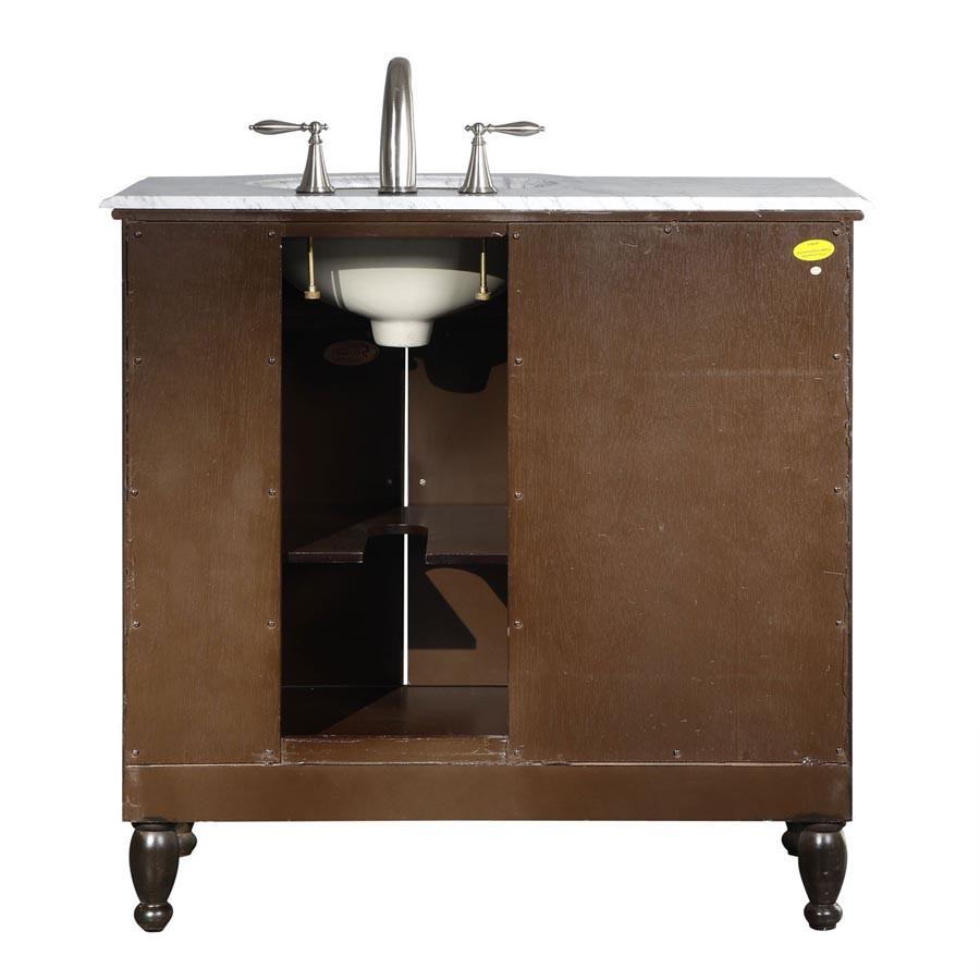 Silkroad 38" Modern Single Sink Bathroom Vanity Vanity Silkroad Exclusive 