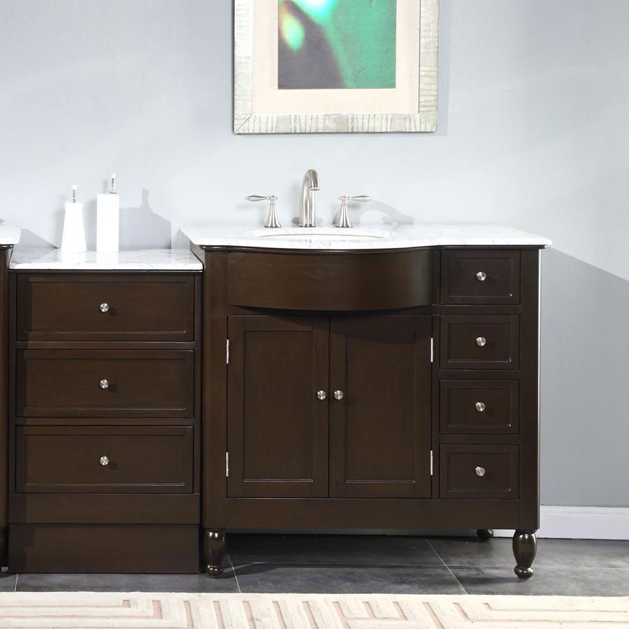 Silkroad 58" Modern Single Sink Bathroom Vanity Vanity Silkroad Exclusive 