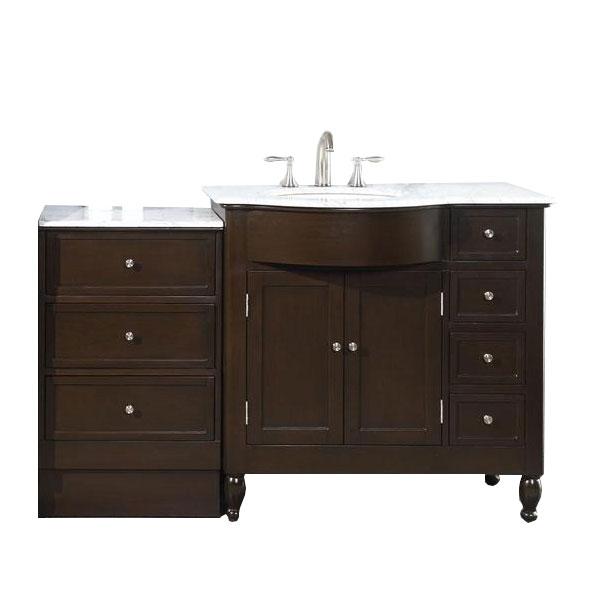 Silkroad 58" Modern Single Sink Bathroom Vanity Vanity Silkroad Exclusive 