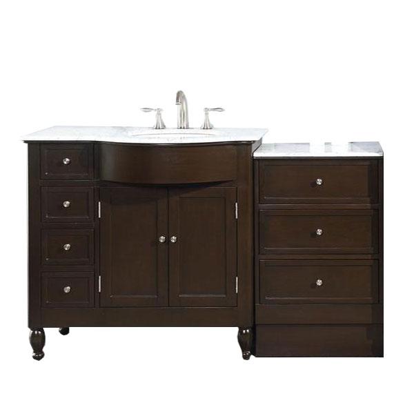 Silkroad 58" Modern Single Sink Bathroom Vanity Vanity Silkroad Exclusive 