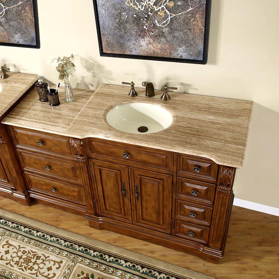 Silkroad 58" Transitional Single Sink Bathroom Vanity Vanity Silkroad Exclusive 