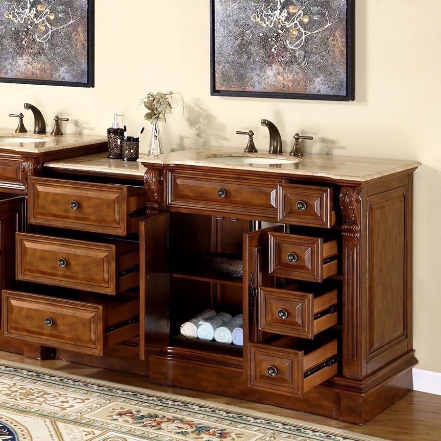 Silkroad 58" Transitional Single Sink Bathroom Vanity Vanity Silkroad Exclusive 