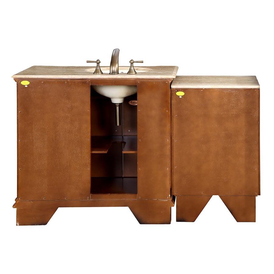 Silkroad 58" Transitional Single Sink Bathroom Vanity Vanity Silkroad Exclusive 