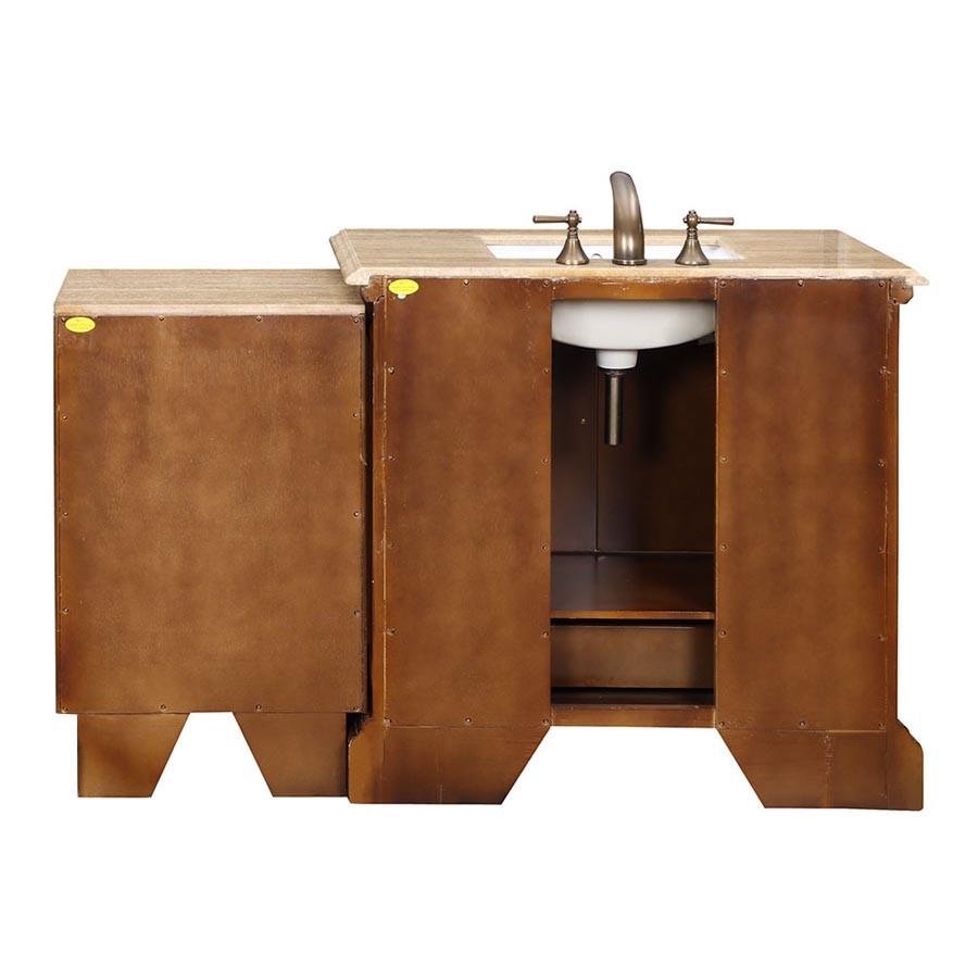 Silkroad 58" Transitional Single Sink Bathroom Vanity Vanity Silkroad Exclusive 