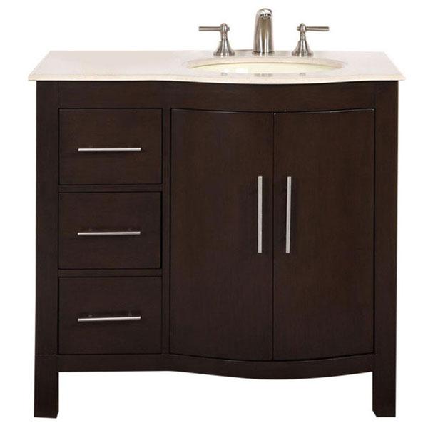 Silkroad 36" Modern Single Sink Bathroom Vanity Vanity Silkroad Exclusive 