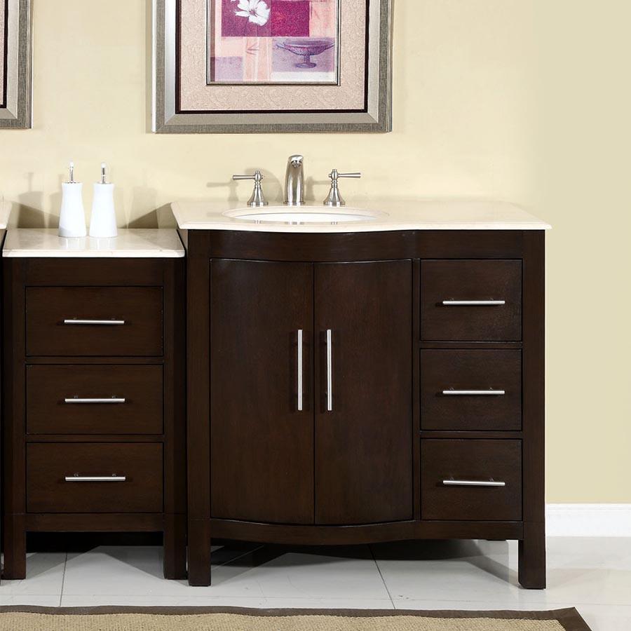 Silkroad 53.5" Modern Single Sink Bathroom Vanity Vanity Silkroad Exclusive 