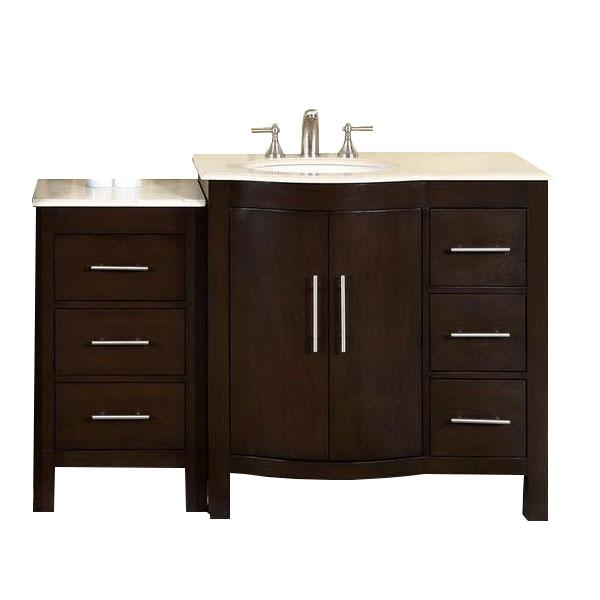 Silkroad 53.5" Modern Single Sink Bathroom Vanity Vanity Silkroad Exclusive 