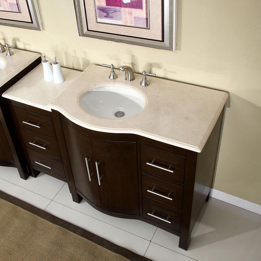 Silkroad 53.5" Modern Single Sink Bathroom Vanity Vanity Silkroad Exclusive 