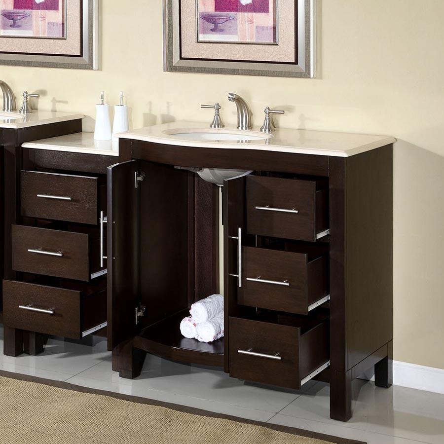 Silkroad 53.5" Modern Single Sink Bathroom Vanity Vanity Silkroad Exclusive 