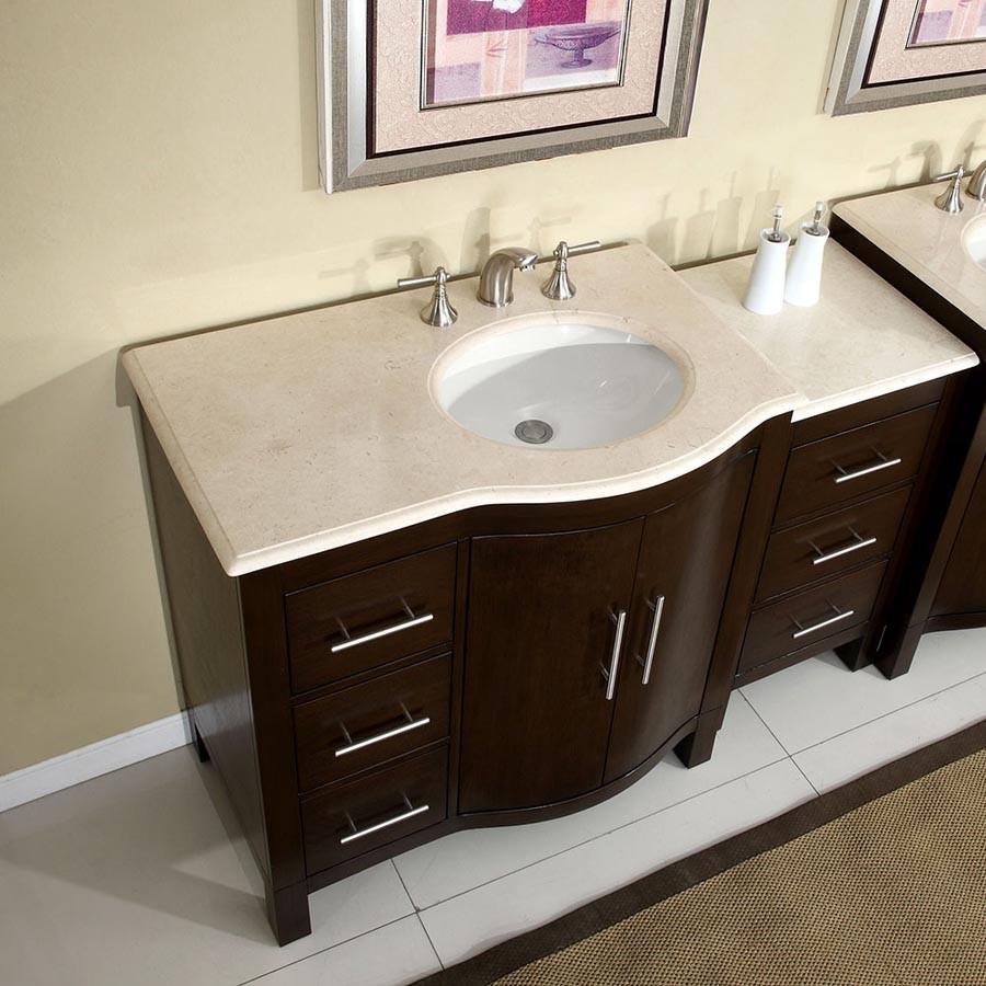 Silkroad 53.5" Modern Single Sink Bathroom Vanity Vanity Silkroad Exclusive 
