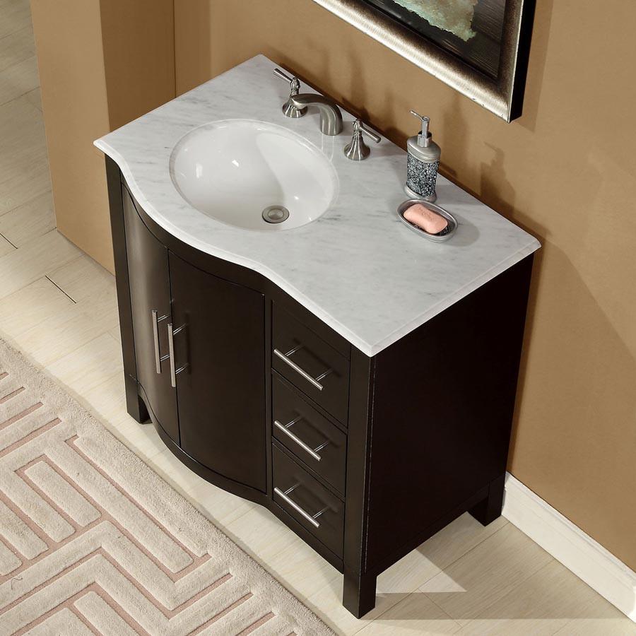 Silkroad 36" Modern Single Sink Bathroom Vanity Vanity Silkroad Exclusive 