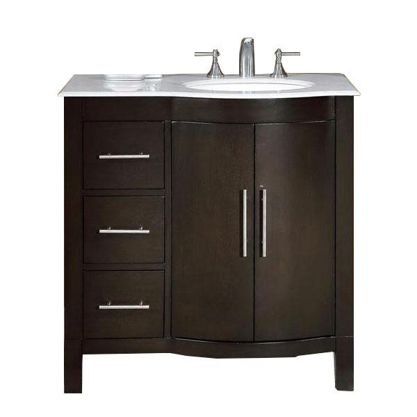 Silkroad 36" Modern Single Sink Bathroom Vanity Vanity Silkroad Exclusive 