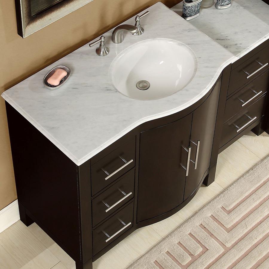 Silkroad 53.5" Modern Single Sink Bathroom Vanity Vanity Silkroad Exclusive 