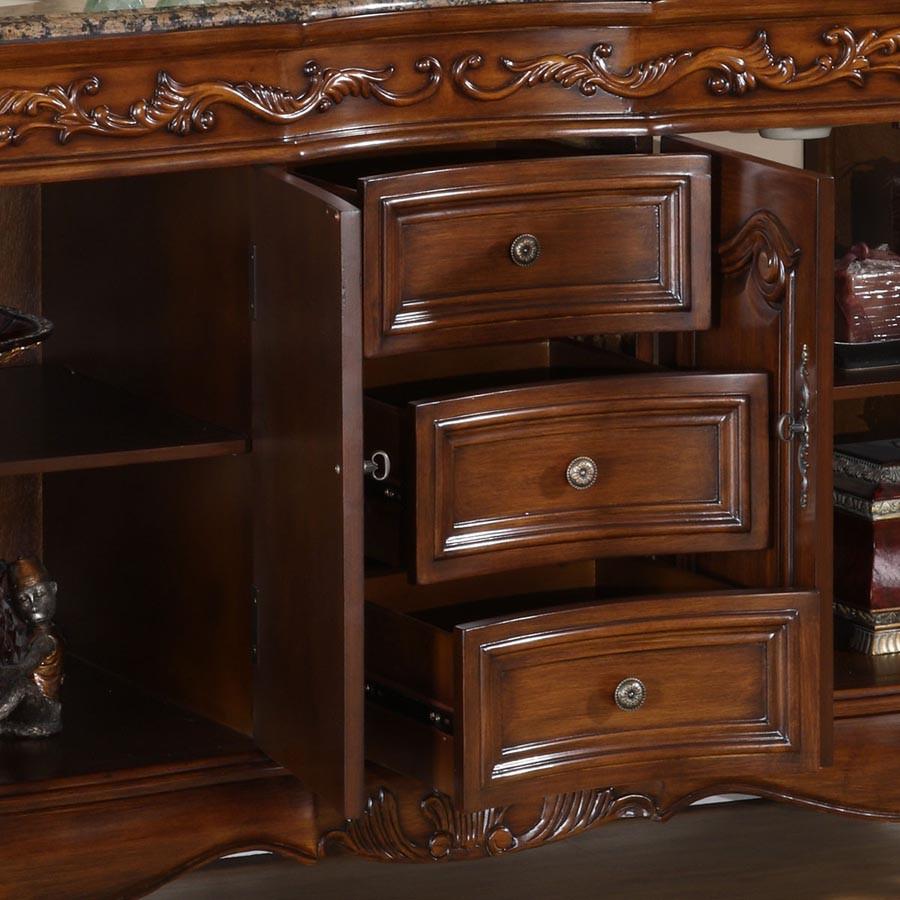 Silkroad 72" Traditional Double Sink Bathroom Vanity Vanity Silkroad Exclusive 