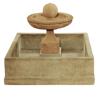 Thumbnail for Hampton One Tier Outdoor Cast Stone Garden Fountain Fountain Tuscan 