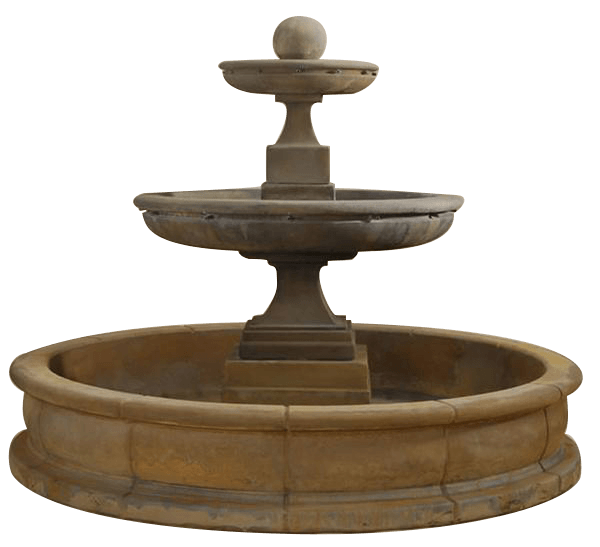 Hampton Short Pond Outdoor Cast Stone Fountain Tuscan 