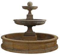 Thumbnail for Hampton Short Pond Outdoor Cast Stone Fountain Tuscan 
