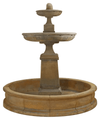 Thumbnail for Hampton Tall Pond Outdoor Cast Stone Garden Fountain Fountain Tuscan 