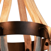 Thumbnail for Denali 6 Light Chandelier Tear Drop (Circled) Steel Frame with Wooden Pattern | Dining Room, Entryway, and Decorative Foyer Home Décor Chandeliers Canyon Home 