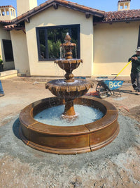 Thumbnail for Chateau Pond Cast Stone Outdoor Garden Fountain Fountain Tuscan 