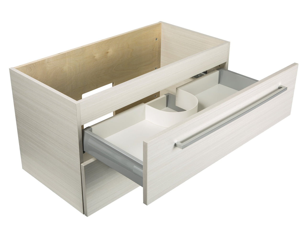 White Chocolate 30'' Modern Wall Hung Vanity 2 Drawers With Top by Cutler Vanity Cutler Kitchen & Bath 