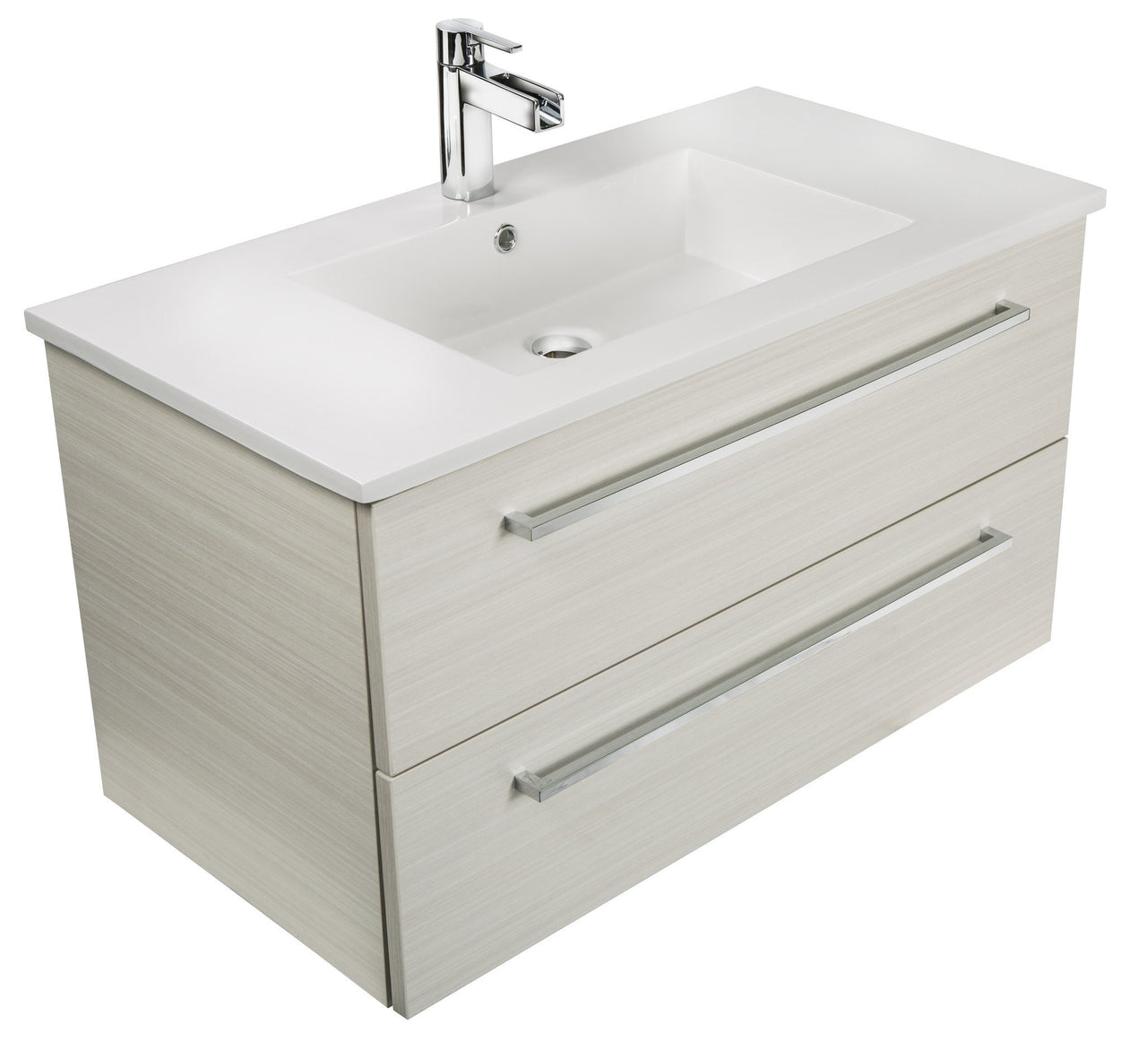 White Chocolate 36'' Modern Wall Hung Vanity 2 Drawers With Top by Cutler Vanity Cutler Kitchen & Bath 