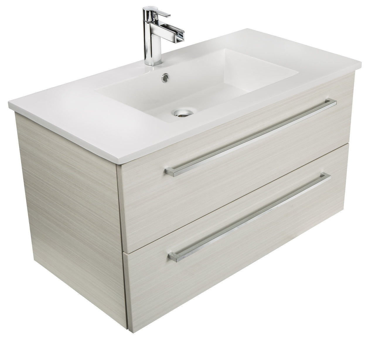 White Chocolate 30'' Modern Wall Hung Vanity 2 Drawers With Top by Cutler Vanity Cutler Kitchen & Bath 