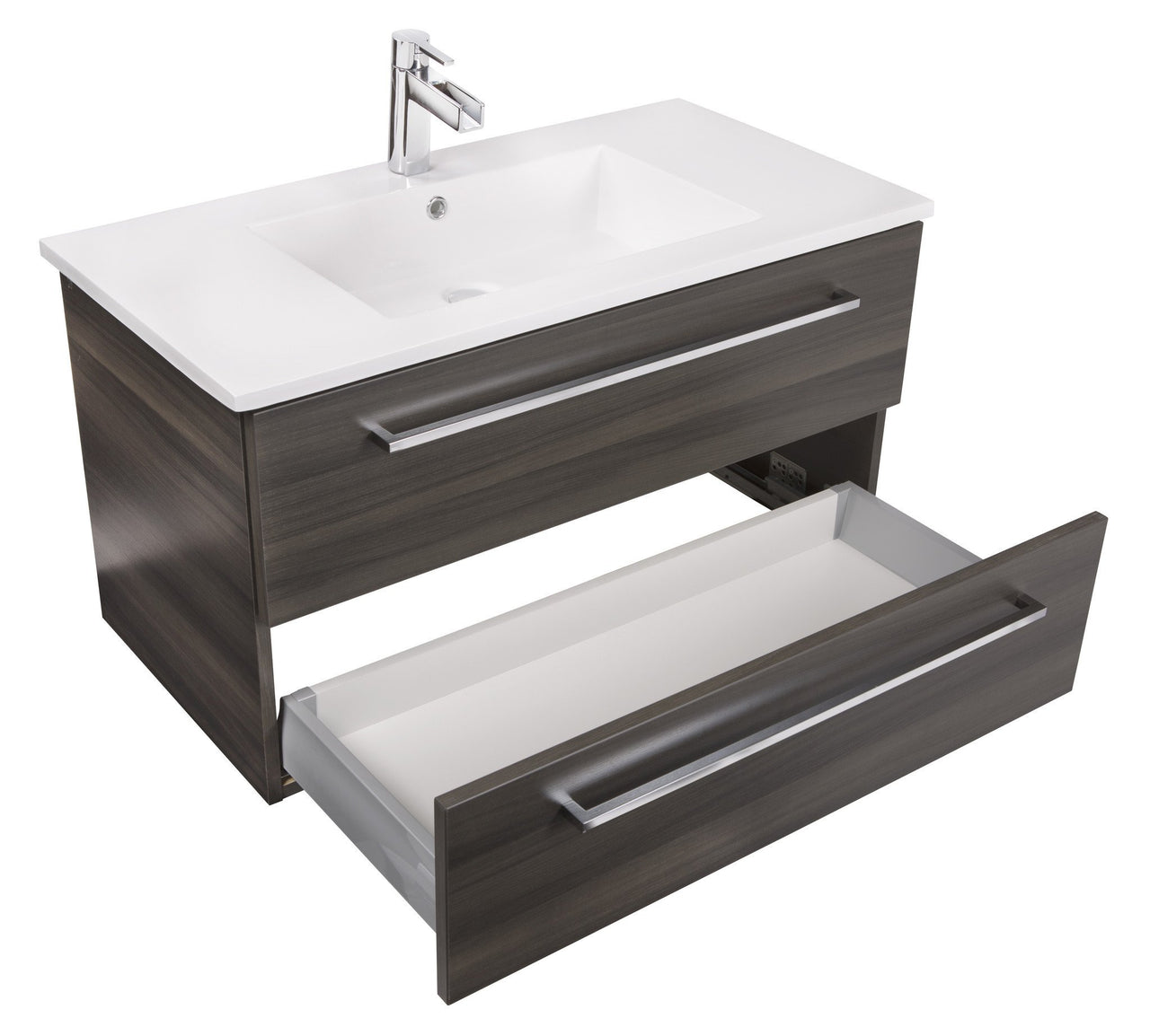 Zambukka 36'' Modern Wall Hung Vanity 2 Drawers With Top by Cutler Vanity Cutler Kitchen & Bath 