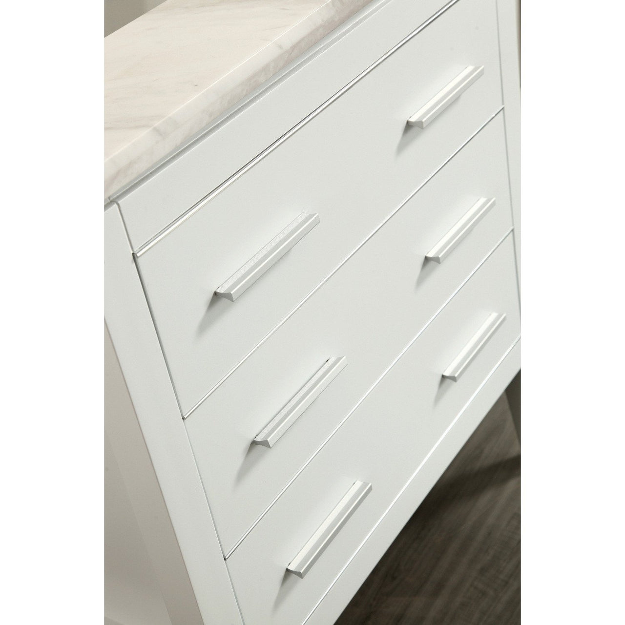 Eviva Clay 30" Bathroom Vanity w/ White Jazz Marble Counter-top Soft Close Door Vanity Eviva 