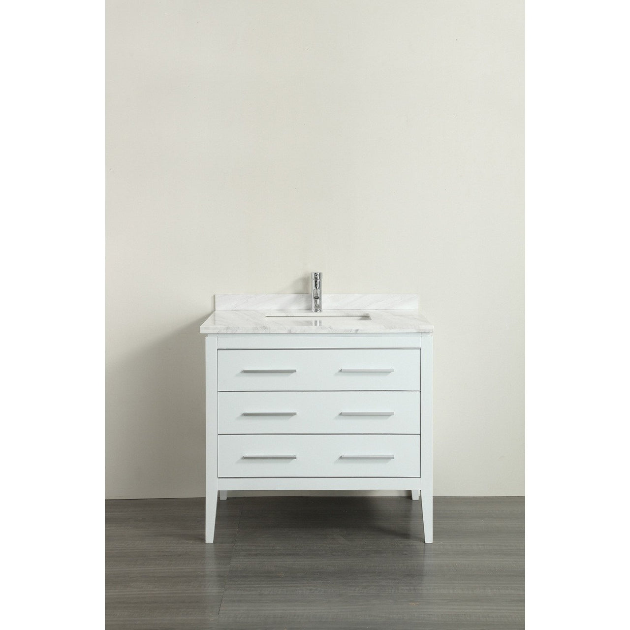 Eviva Clay 36-inch White Bathroom Vanity with White Undermount Porcelain Sink Vanity Eviva 