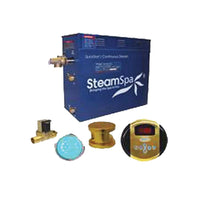 Thumbnail for SteamSpa IN600GD-A Indulgence 6 KW QuickStart Acu-Steam Bath Generator Package with Built-in Auto Drain in Polished Gold Steam Generators SteamSpa 