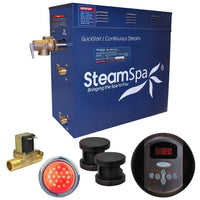 Thumbnail for SteamSpa Indulgence 10.5 KW QuickStart Acu-Steam Bath Generator Package with Built-in Auto Drain in Oil Rubbed Bronze Steam Generators SteamSpa 