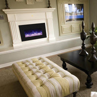 Thumbnail for Amantii Medium Insert w/ blk gls surround, log set and ice of media Electric Fireplace Amantii 
