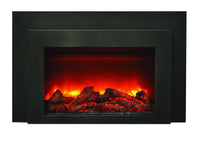 Thumbnail for Amantii Deep Insert Electric Fireplace with Black Steel Surround & Overlay Electric Fireplace Amantii 