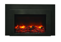 Thumbnail for Amantii Deep Insert Electric Fireplace with Black Steel Surround & Overlay Electric Fireplace Amantii 