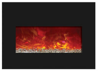Thumbnail for Amantii Large Insert w/ blk gls surround, log set and ice of media Electric Fireplace Amantii 