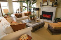 Thumbnail for Amantii Large Insert w/ blk gls surround, log set and ice of media Electric Fireplace Amantii 