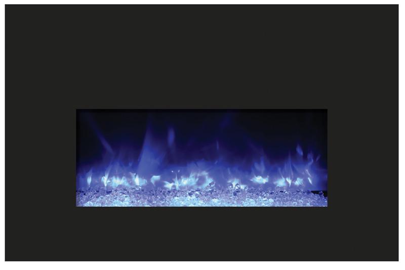 Amantii Small Insert w/ blk gls surround, log set and 3 colors of media Electric Fireplace Amantii 
