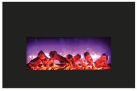 Thumbnail for Amantii Small Insert w/ blk gls surround, log set and 3 colors of media Electric Fireplace Amantii 