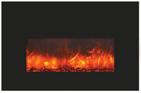 Thumbnail for Amantii Small Insert w/ blk gls surround, log set and ice of media Electric Fireplace Amantii 