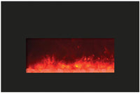 Thumbnail for Amantii Small Insert w/ blk gls surround, log set and 3 colors of media Electric Fireplace Amantii 