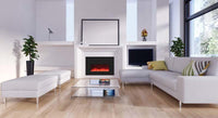Thumbnail for Amantii Small Insert w/ blk gls surround, log set and ice of media Electric Fireplace Amantii 