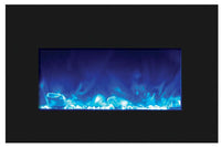 Thumbnail for Amantii Medium Insert w/ blk gls surround, log set and ice of media Electric Fireplace Amantii 