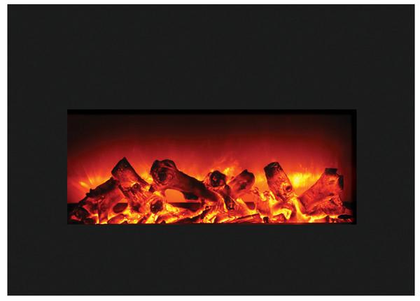 Amantii Large Insert w/ blk gls surround, log set and 3 colors of media Electric Fireplace Amantii 