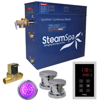Thumbnail for SteamSpa Indulgence 10.5 KW QuickStart Acu-Steam Bath Generator Package with Built-in Auto Drain in Polished Chrome Steam Generators SteamSpa 