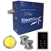 Thumbnail for SteamSpa Indulgence 12 KW QuickStart Acu-Steam Bath Generator Package in Polished Chrome Steam Generators SteamSpa 